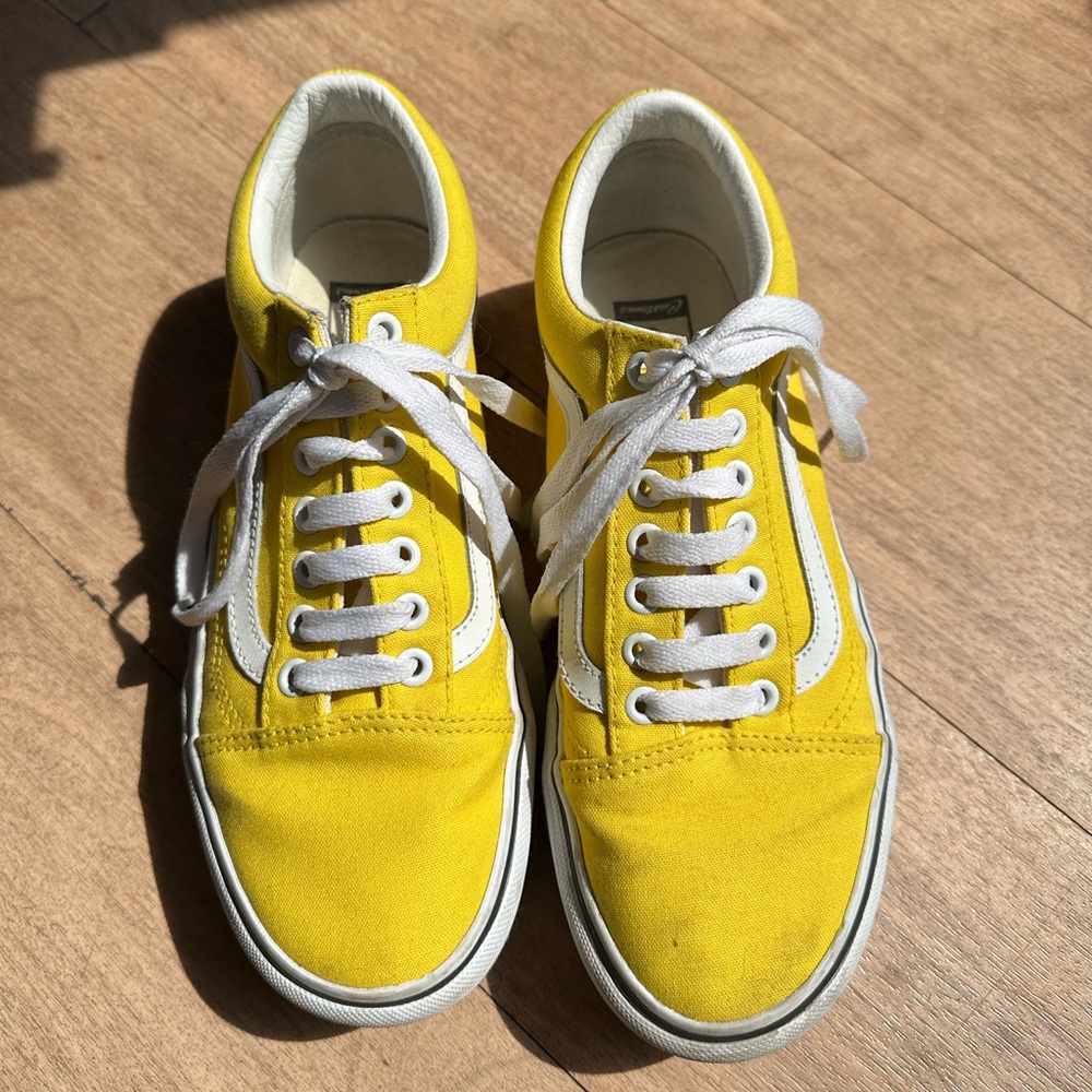 Custom Platform Bright Yellow Vans, Size 8 Women’s - image 3
